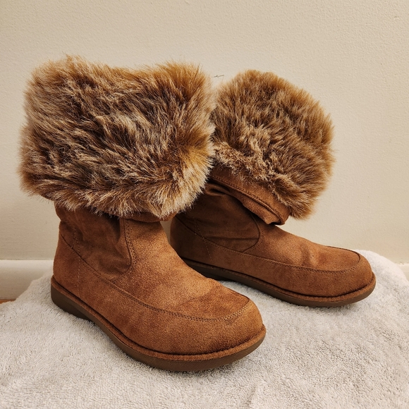 Womens New Attitude Tall Boots with faux fur size 8 - Picture 10 of 14